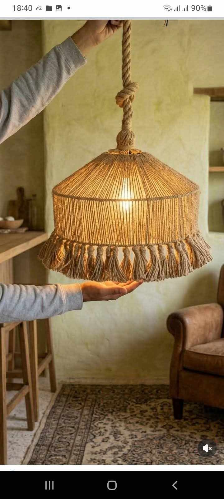 Lustre Bohème en Corde Naturelle ✨