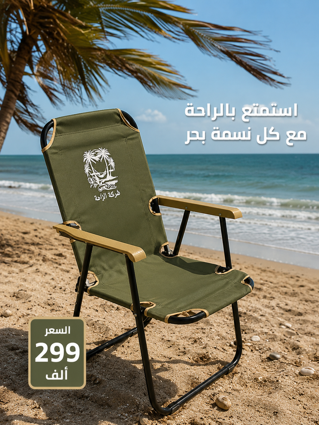 كرسي الراحة القابل للطي 🏖️